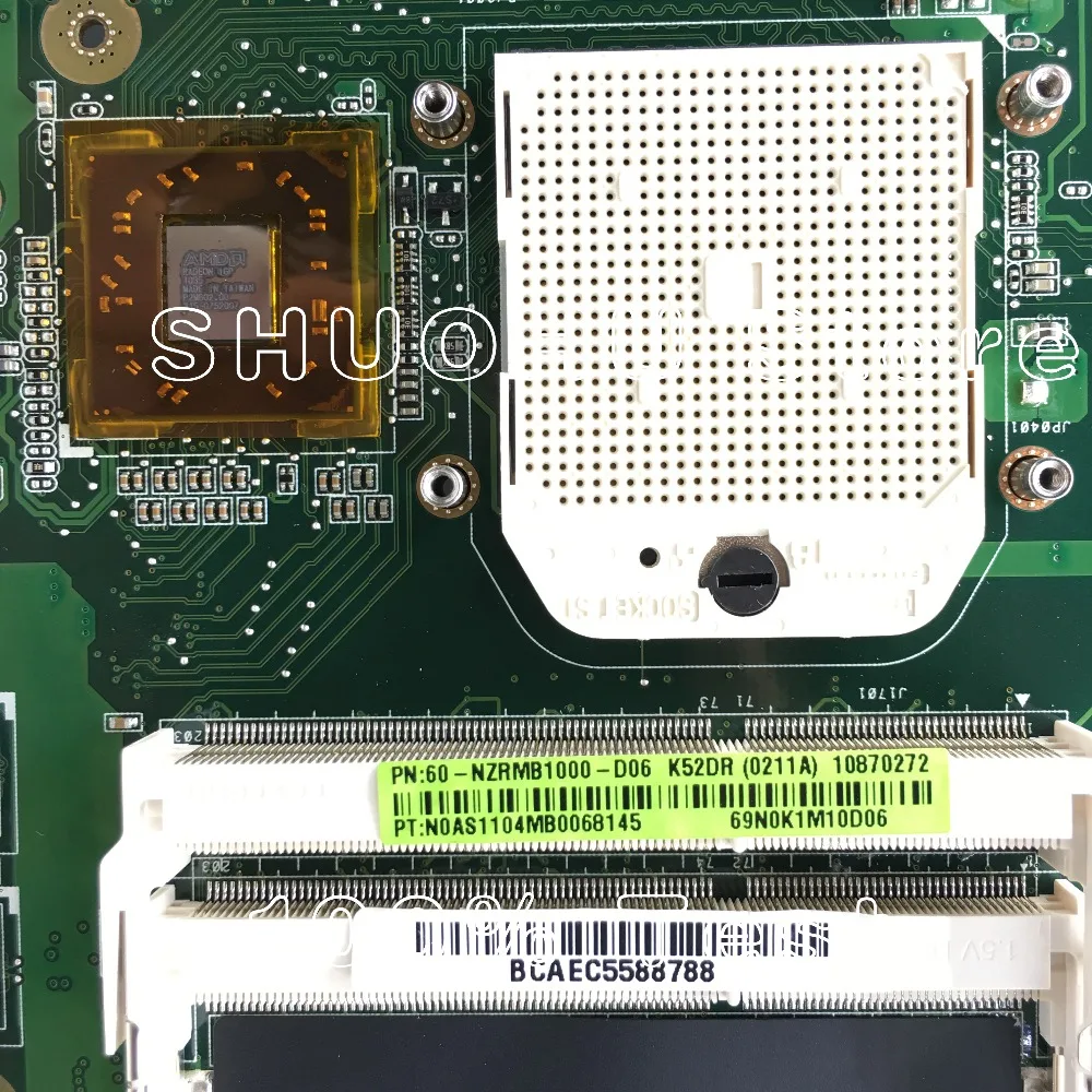 Kefu para Asus A52de 1gb Vídeo Hd5470 Computador Portátil Placa-mãe Testado 100% Trabalho Original K52dr K52d K52de A52d A52dr 3 Placa-mãe para notebook