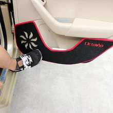Car Styling Porta Protezione Pad Porta Plancia Anti Kick Pad Mat copertura Autoadesivo Per Skoda Octavia A7 2015 2016 2017 Accessori Auto