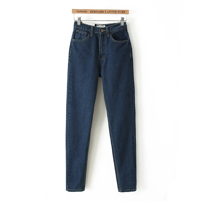 Dark Blue Oxdra женские весенне-осенние новые джинсы модные штаны свободные брюки для женщин плюс 2 вида цветов - Цвет: Dark Blue