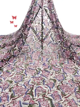 

African Lace Fabric Sale, New Embroidered Tulle Lace Dress Fabric, 3D Sequin Lace For Lady