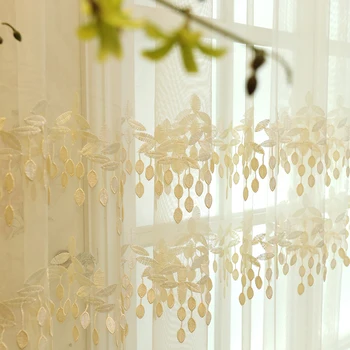 

Embossed yarn curtains finished shade bedroom living room floating window floor window curtains