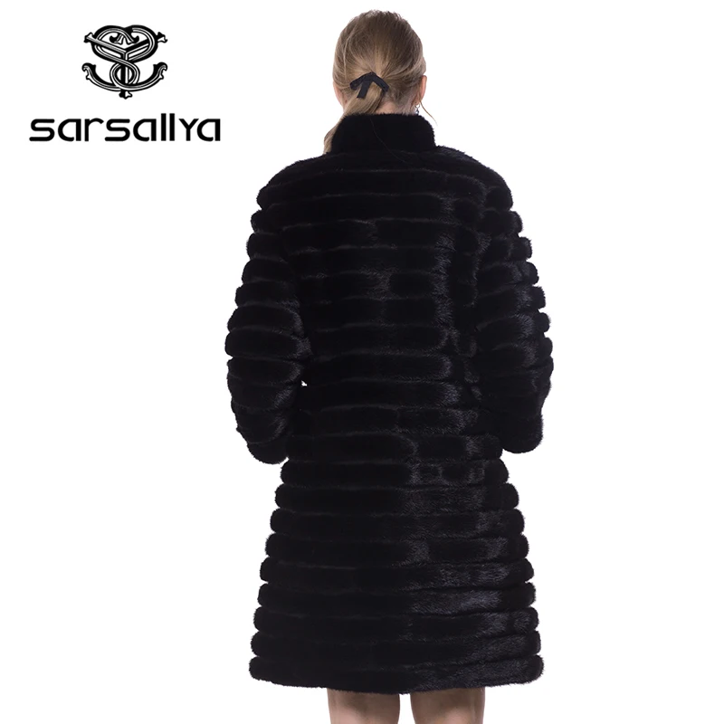 SARSALLYA 2016 new mink coats women real fur coat natural fur coats woman's winter jackets fox fur coat fox fur vest