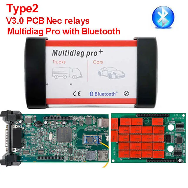 Multidiag Pro+ CDP TCS Bluetooth, протокол CDP TCS,00 keygen OBD2 V3.0 автоматический сканер OBDII 2 автомобильный тестер для грузовых автомобилей диагностический инструмент - Цвет: Multidiag PRO BT