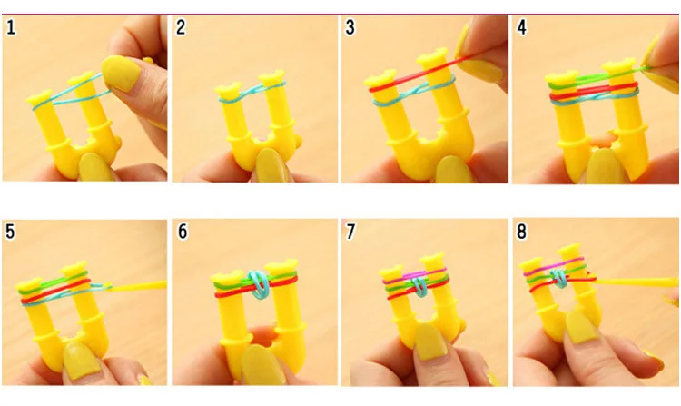 DOLLRYGA 10000 шт. резиновый ткацкий станок коробка DIY Набор браслетов детский браслет силиконвые резинки эластичные радужные тканые ткацкие ленты детская игрушка
