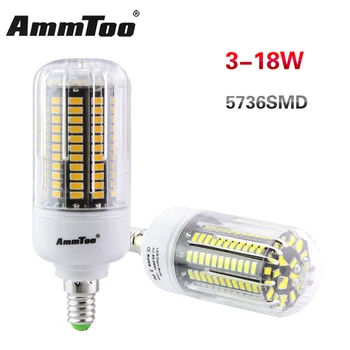 

SMD 5736 LED Corn Lamp Brighter Than 5730 5733 85-265V 5736 E27 E14 3W 5W 7W 9W 12W 15W 18W 120V 220V Led Lamp Bulb For Home