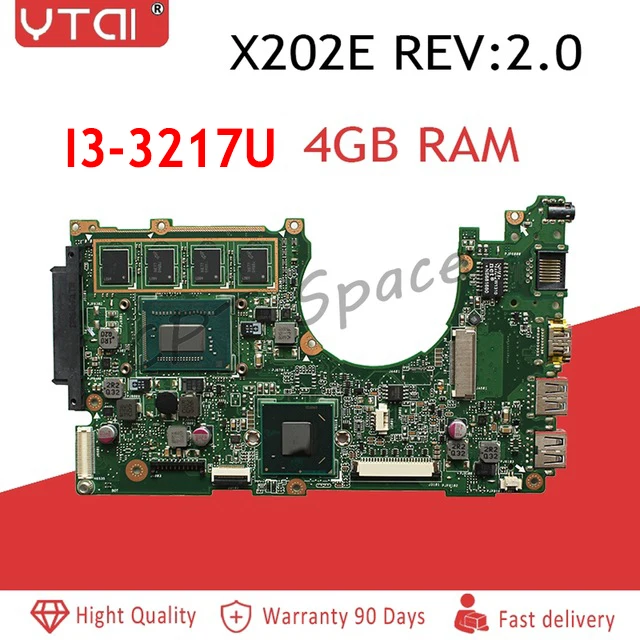 X202E اللوحة I3-3217U 4G RAM ل ASUS X202E X201E S200E اللوحة المحمول REV: 2.0 HM76 اللوحة 100% اختبار العامل