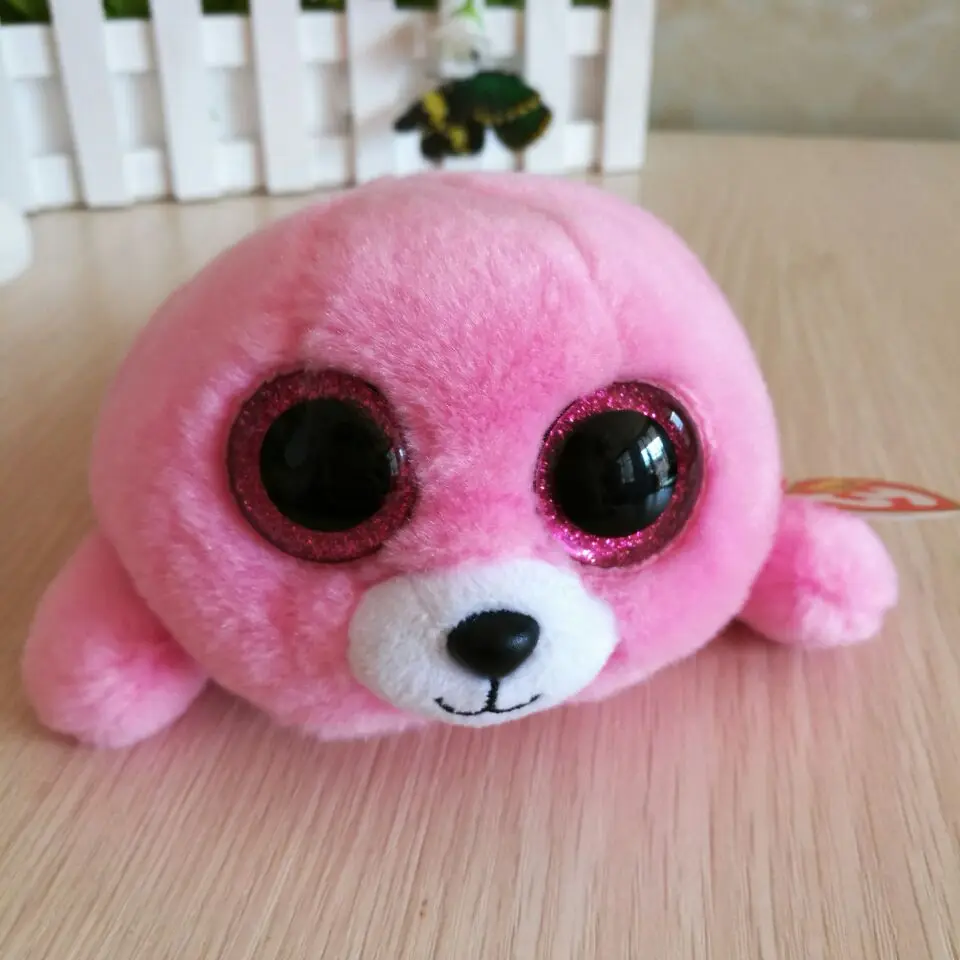 

ty Pierre seal pink seal with tag 15CM 6" BIG EYE Plush Toys Stuffed animals KIDS TOYS VALENTINE GIFT Children toy