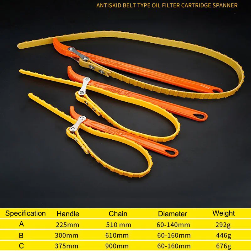 

Rubber Strap Belt Wrench Adjustable Bottle Opener Oil Filter Wrenches Car Repair Spanner Tool GHS99