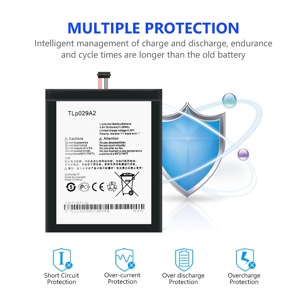 3 8 V 2910mAh TLp029A2 литий ионный аккумулятор + телефонные инструменты для Alcatel One Touch Idol 5