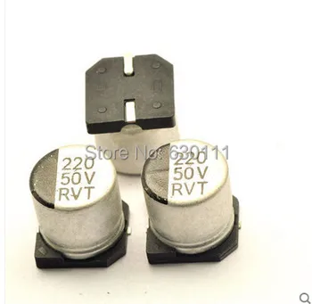 

Free Shipping SMD Electrolytic capacitor 220UF 50V 10*10.5mm 50pcs/lot