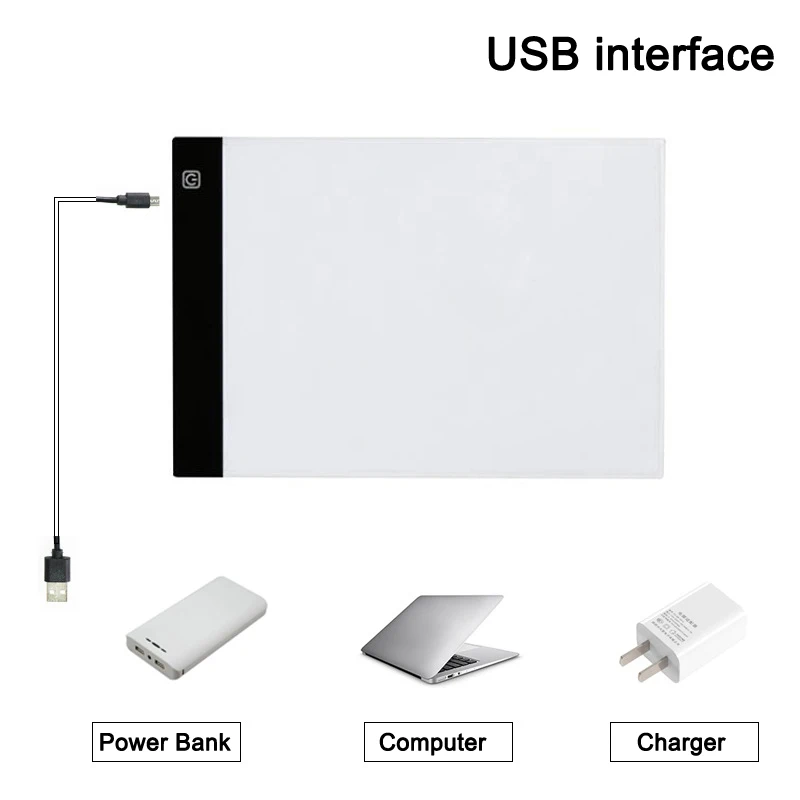 

Portable Digital Drawing Tablet LED Light Box Tracing Copy Board for Painting Writing Graphic TN99