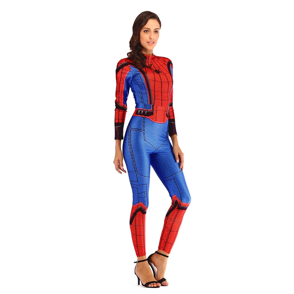 NADANBAO костюм спайдермена для косплея для девочек Пурим карнавальный костюм супер герой паук женский костюм взрослых размера плюс боди