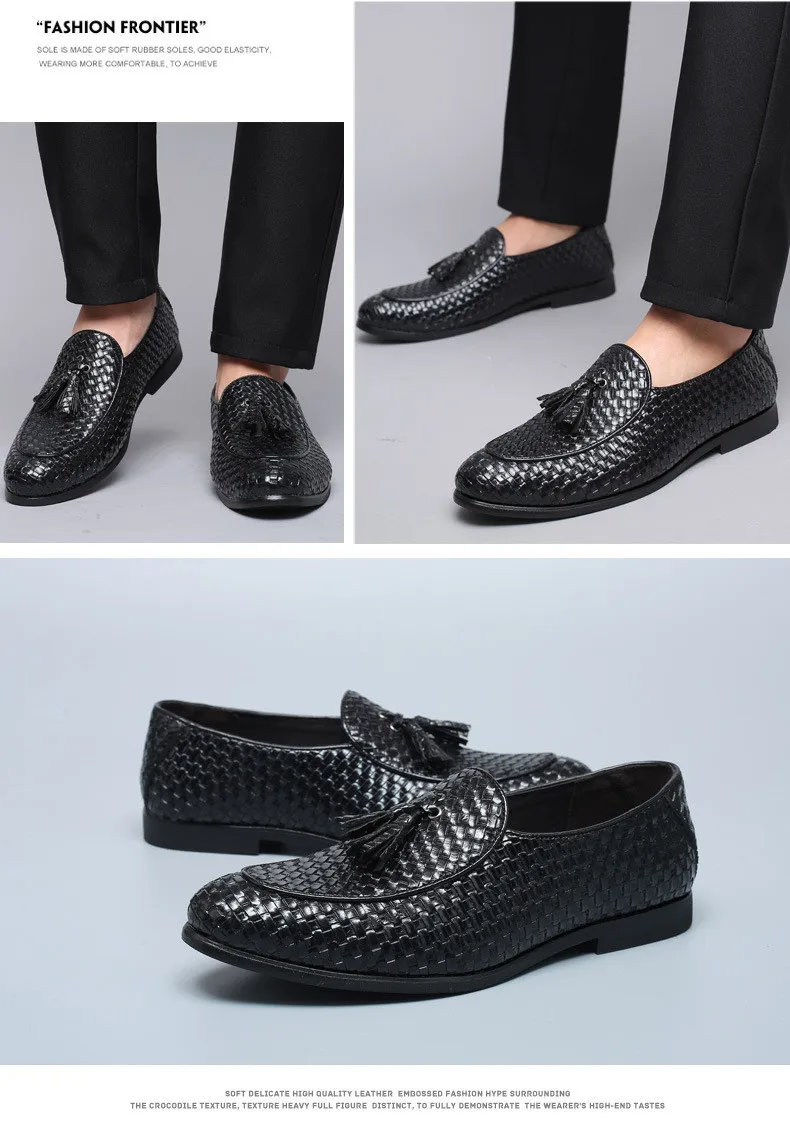 Merkmak/Брендовая обувь с кисточками ручной работы; мужские повседневные кожаные модельные лоферы; тканые оксфорды; мокасины; итальянская Свадебная обувь на плоской подошве