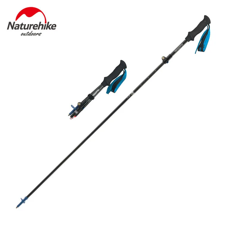 

Naturehike NH18D010-Z Adjustable Folding Ultralight Carbon Fiber Quick Lock Trekking Poles Hiking Pole Walking Running Stick