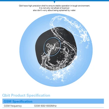 

Portable Mini Qbit Q1 GSM GPRS GPS Tracker SOS GPS WIFI positioning Sound alarm Real time tracking locator Voice Monitoring