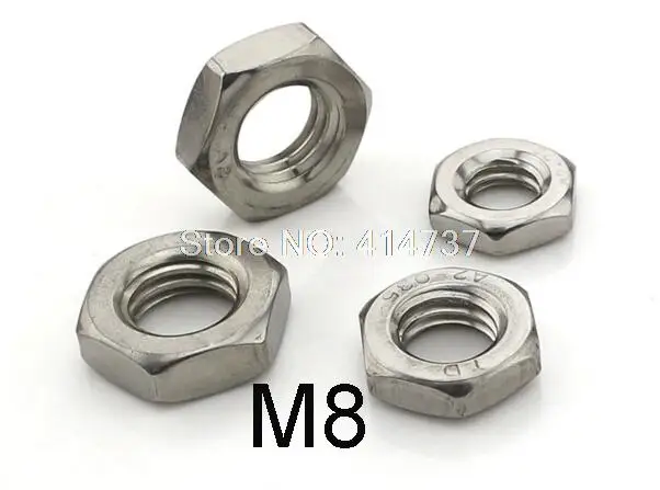 

M8 Hex Thin Nut 500Pcs/Lot DIN439 Stainless Steel 304