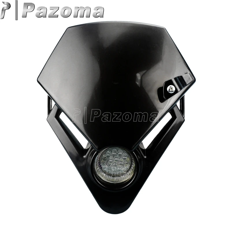 Pazoma черный Мини Мотоцикл Streetfighter Мотокросс фары эндуро фар внедорожный светодиодный для Suzuki GSX