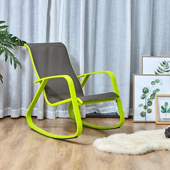 

1B Balcony rocking chair adult Nordic leisure lying bed simple lazy napping chair recliner chair elderly easy chair