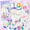 60 pcs/lot Watercolor Feather Elk Planet Girl Decorative Washi Stickers Scrapbooking Stick Label Diary Stationery Album Stickers ► Photo 3/6