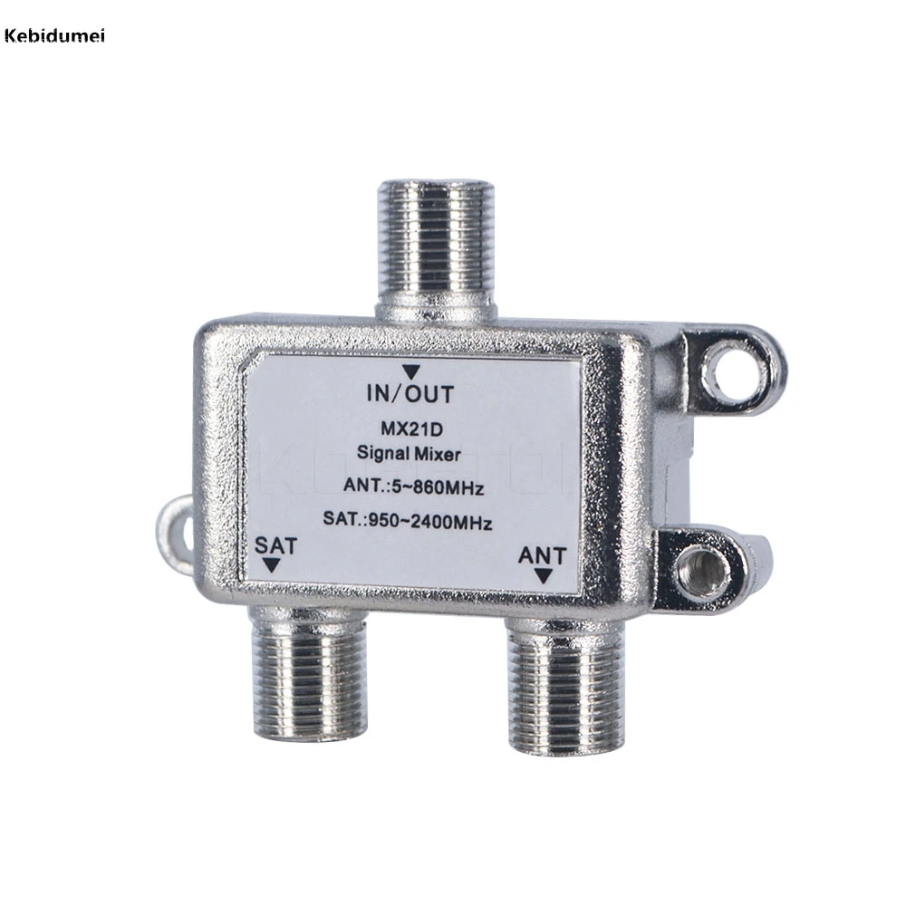 

Kebidumei 2 In 1 Dual-use 2 Way Port TV Signal Satellite Sat Coaxial Diplexer Combiner Splitter Combiners Cable Switch Switcher