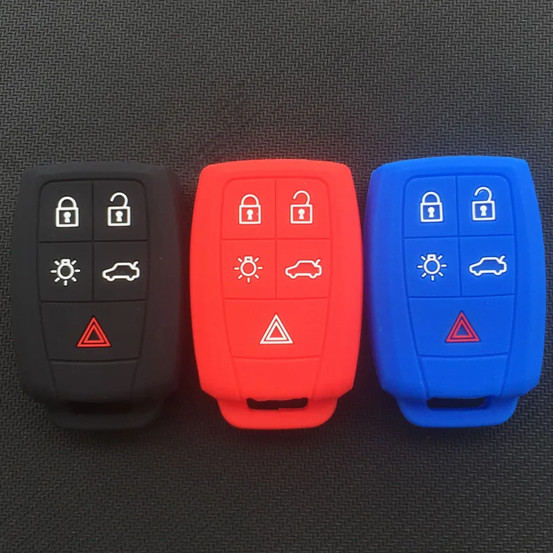 

Silicone Car Key Cover Case For Volvo XC90 C70 S60 D5 V50 S40 C30 Remote Key Case For Keychain Alarm Car Remote Control Scirocc