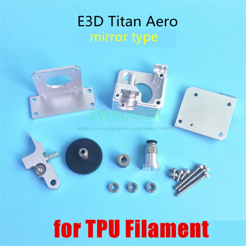 

New 3D printer All metal Titan Aero Extruder 1.75mm TPU Filament for Prusa i3 MK2 3D printer mirror type