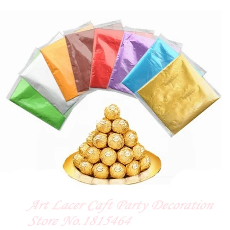 100 шт. упаковка из фольги для конфет шоколада оловянной вечерние упаковки