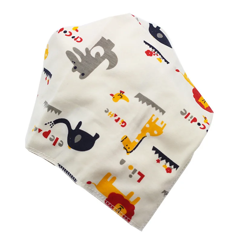 Cotton Bandana Bibs Baby Babador Feeding Smock Infant Burp Cloths Cartoon Saliva Towel Baby Eating Accessory Soft Baby Stuff