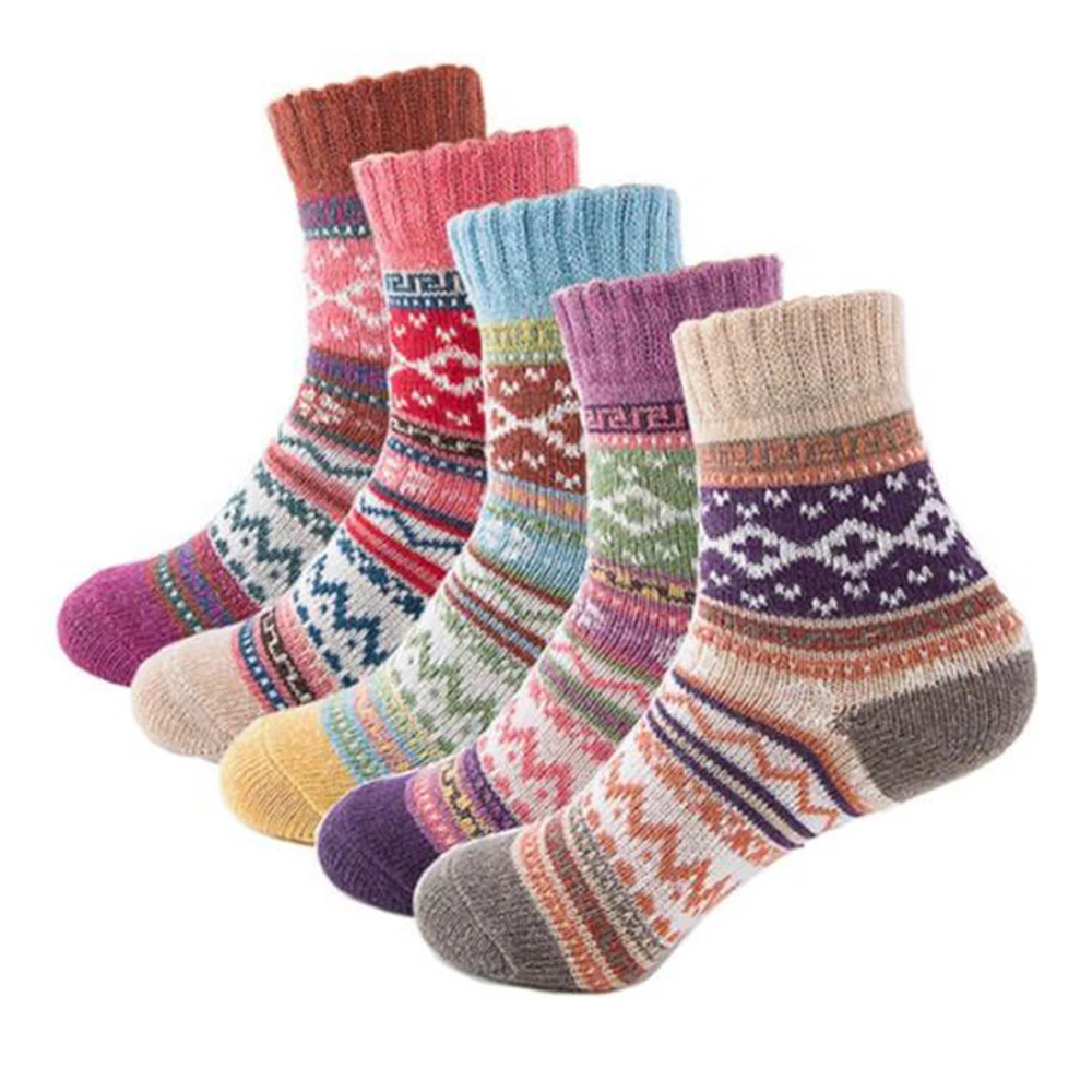 Autumn Winter Thick Warm Womens Socks Lovely Sweet Classic Colorful