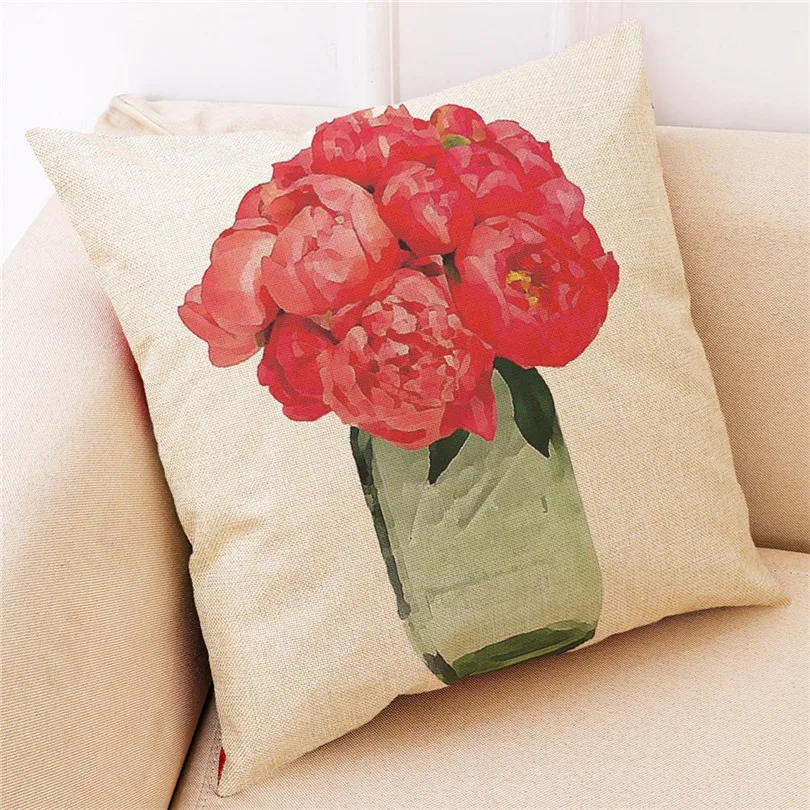 New Hello Spring Throw Pillowcase Pillow Cases Linen Soft Square Cushion Pillow Cover Home Drop Shipping #3M01 (7)