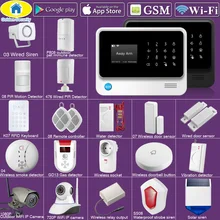 Золотой безопасности G90B плюс SIM GSM домашняя охранная сигнализация приложение дистанционное управление wifi GSM сигнализация Беспроводная EN RU ES FR TUR Voice