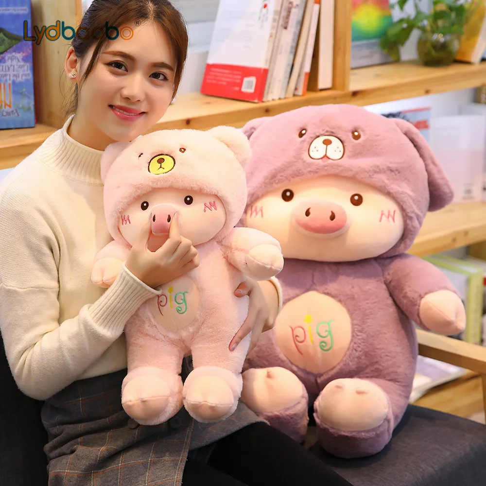 30/60 см Kawaii Pig Stuffe Плюшевая Кукла Косплей Кот, медведь и собака игрушка детская мягкая подушка в виде животного свинка Дети Девочка День рождения Рождественский подарок