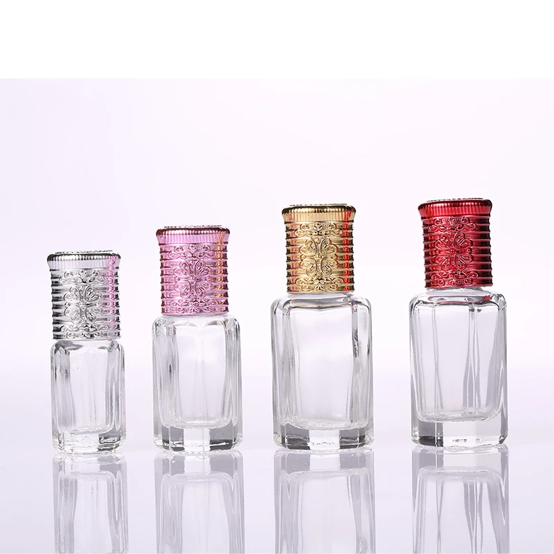 

MUB - New 6ml 12ml Travel Glass Bottles Alloy Cover For Roll-on Refillable Essential Oils Bottle Metal Roller Ball Bottle Gifts