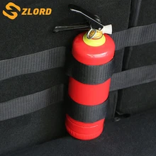 Zlord Car Trunk Storage Bag Magic Tapes Fire Extinguisher Stickers for VW Polo Passat Golf 4 5 6 7 Jetta MK5 MK6 Tiguan speedwow car styling 4pcs set car trunk receive store content bag storage network fixed fire extinguisher magic strip fixed belt