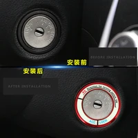 Car Stickers Luminous Alloy Car Ignition Switch Cover Auto Accessories Circle Light Decoration 4