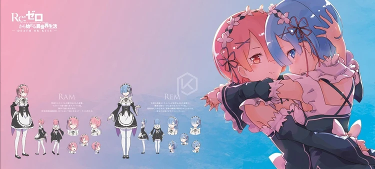 Механическая клавиатура Mousepad Rem Ram Zero пусковая жизнь в другом мире 900 400 4 мм сшитые
