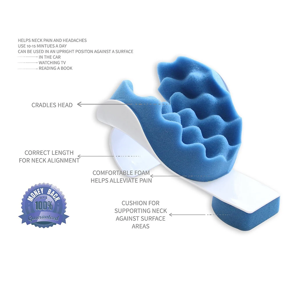 Рельефная подушка для шеи и плеч, устройство для расслабления мышц, устройство для облегчения боли, выравнивание шейного отдела позвоночника, поддержка шеи, дорожная подушка