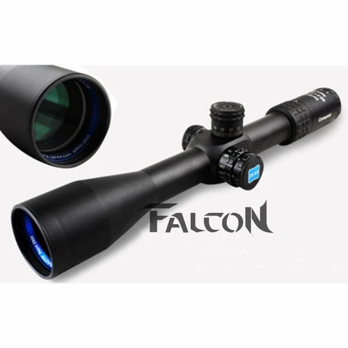 Cheap Falcon 4.5-18X44 Side Focus Rifle Scope Long Range Mira Telescopica Illuminated Hunting Riflescope W/21mm Mounting Rings