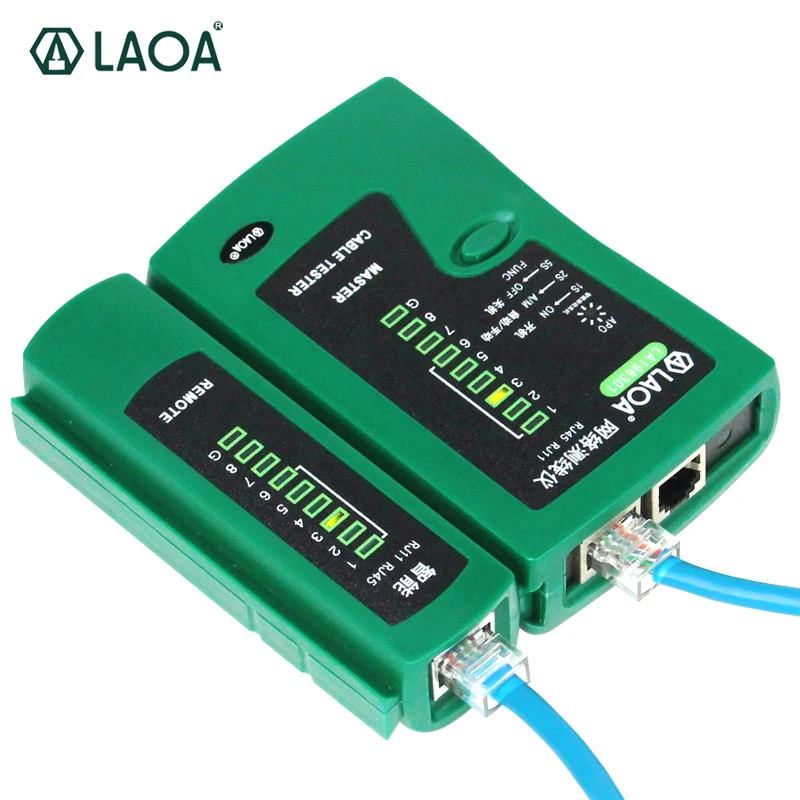 

LAOA Multifunction Network Cable Tester RJ45 RJ11 Network Analyzer Network Check Line Tester