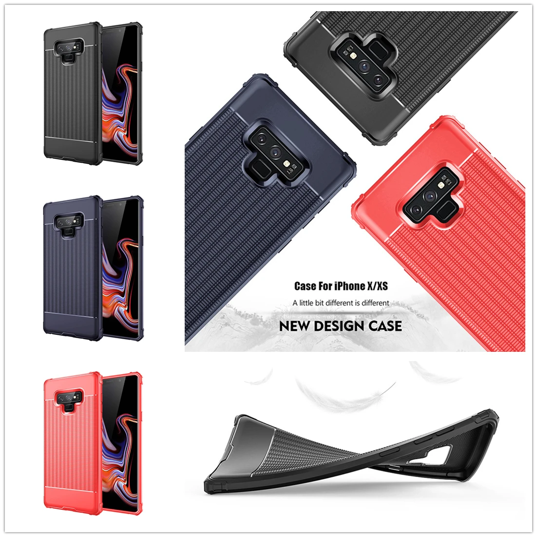 

Thick Silicone Cover for Samsung Note 9 S9 S8 Plus Protection Phone Case For Galaxy A6 A8 A7 A9 Plus 2018 Heavy Duty Cell Shell