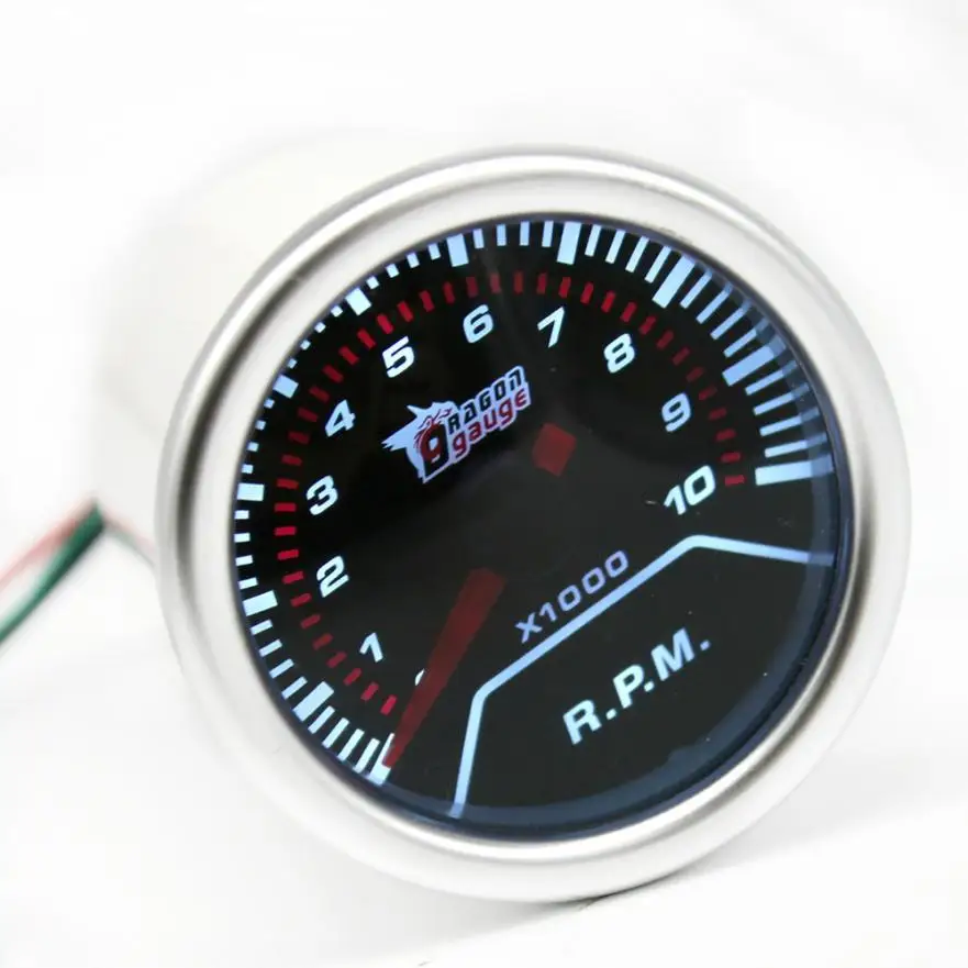 

CARPRIE LCD Digital Tachometer Speedometer 2 Inch 52MM Universal Red LED Tachometer Car Gauge Meter 0-10000RPM 12V Professional