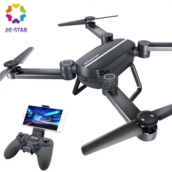 Modo sem Cabeça de Pouso Wi-fi e Controle do Transmissor Jie-star Skyhunter Dobrável rc Drone v2 Avião um Retorno Chave x8 Fpv