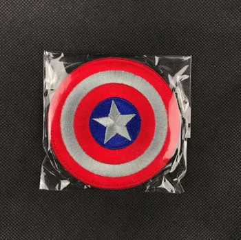 

20pcs Captain America Patch Embroidered Tactical 3D Patch Combat The Avengers Hook And Loop Badge Fabric Armband Brassard