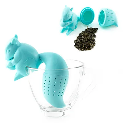

1Pcs Silicone squirrel Shaped Tea Infuser Reusable Tea Strainer Coffee Herb Filter For Home Loose Leaf Diffuser Accessories