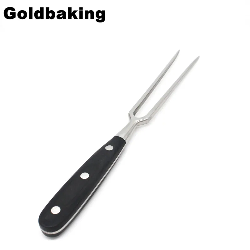 Stainless Steel Fork Carving Fork Full Tang Metal Rivets Granny