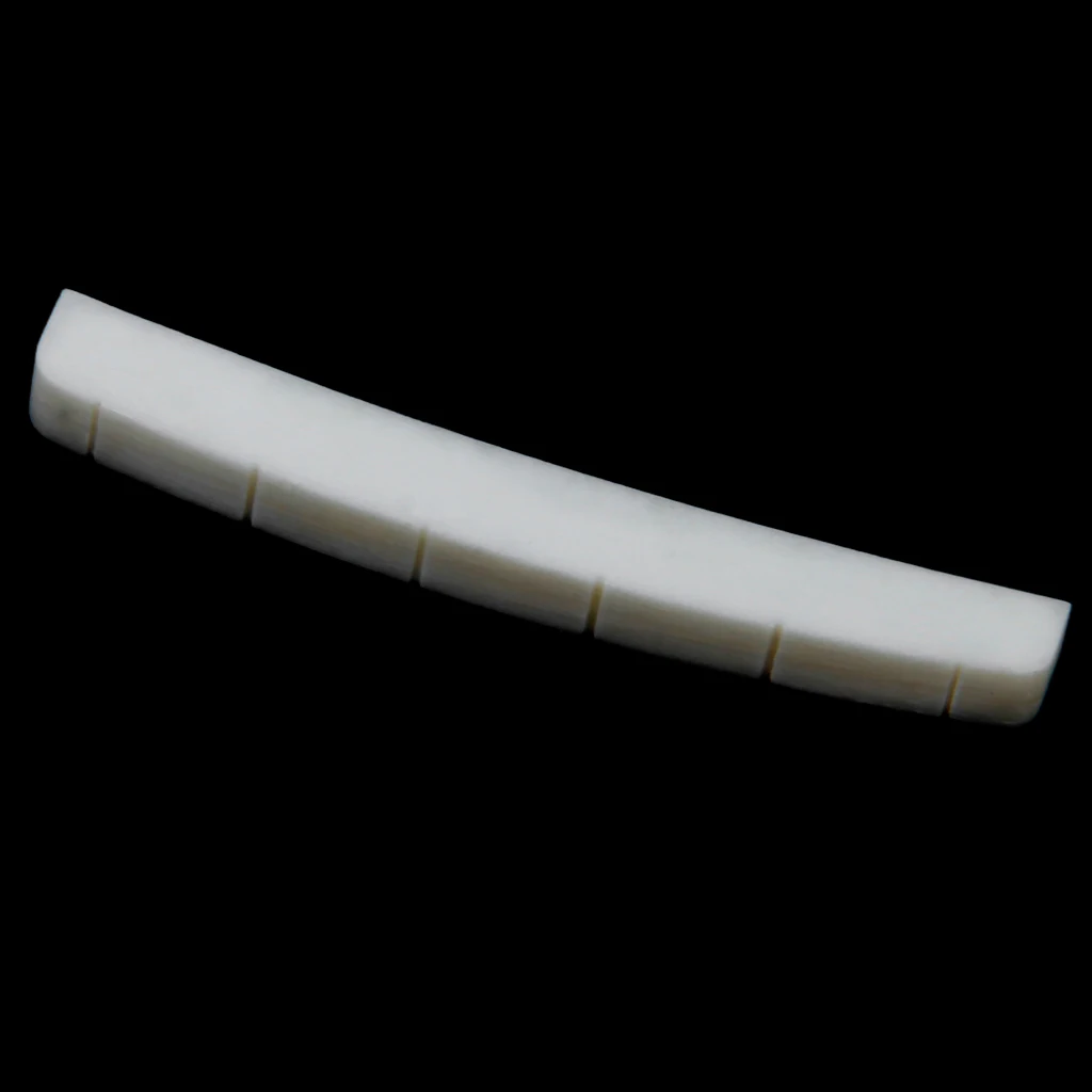 2x Ivory Curved Slotted Bone Nut for Fender Stratocaster Tele Guitar Bridge Saddle Nut