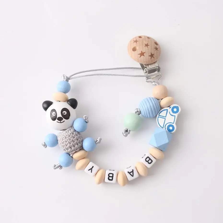 1PC Pacifier Chain Personalised Baby Gifts Customize Baby Name Bink Clip Wooden Teething Pacifier Clip Silicone Beads Chew Toys 1PC Pacifier Chain Personalised Baby Gifts Customize Baby Name Bink Clip Wooden Teething Pacifier Clip Silicone Beads Chew Toys