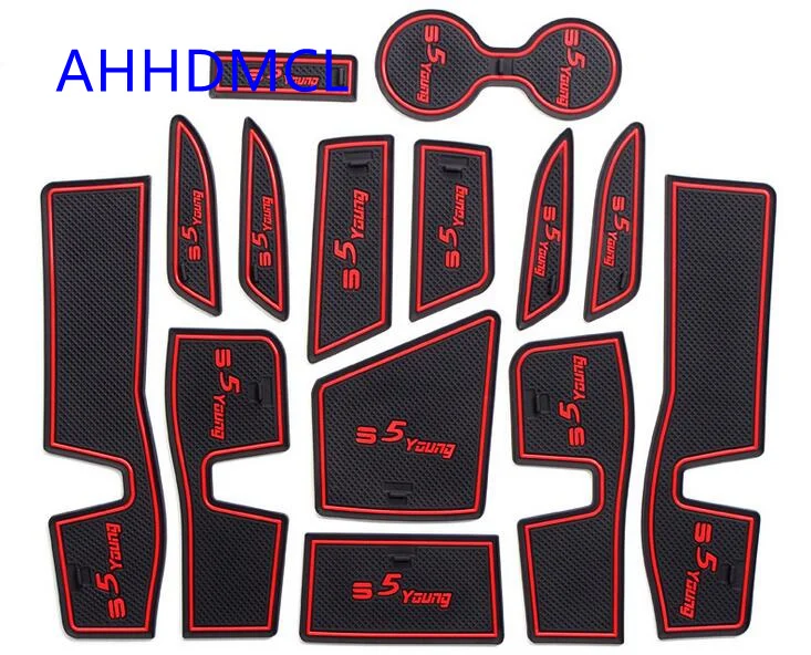 

Car Anti-Dirty Pad Door Groove Gate Slot Cup Armrest Storage Pad Mat For HAIMA S5 Young