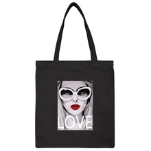 Женские Сумки одежда Брезентовая Сумка-тоут Хлопковая сумка для покупок Для женщин сексуальная леди печатных сумки на плечо сумки для шоппинга bolsas de тела