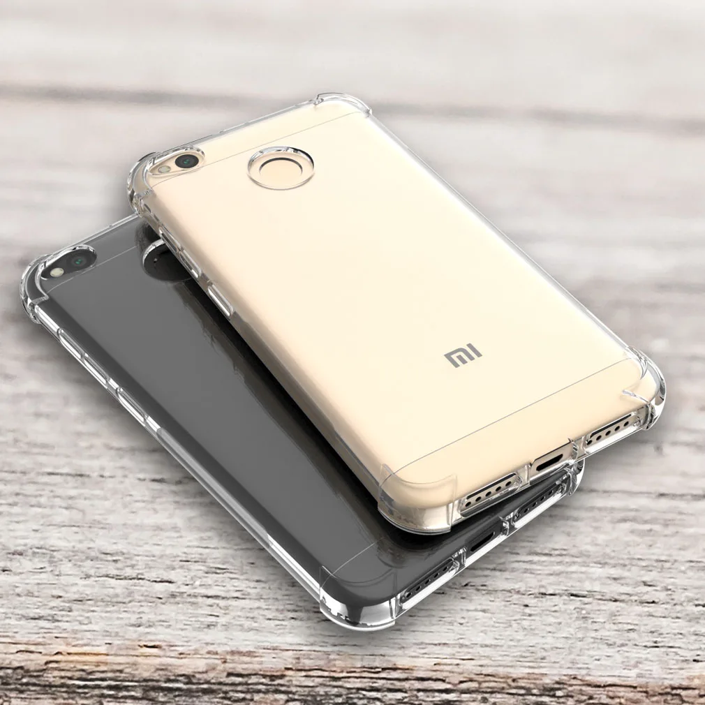 Силиконовый чехол для Xiaomi Redmi 4X 4X5 плюс TPU мягкий противоударный задняя Прозрачный
